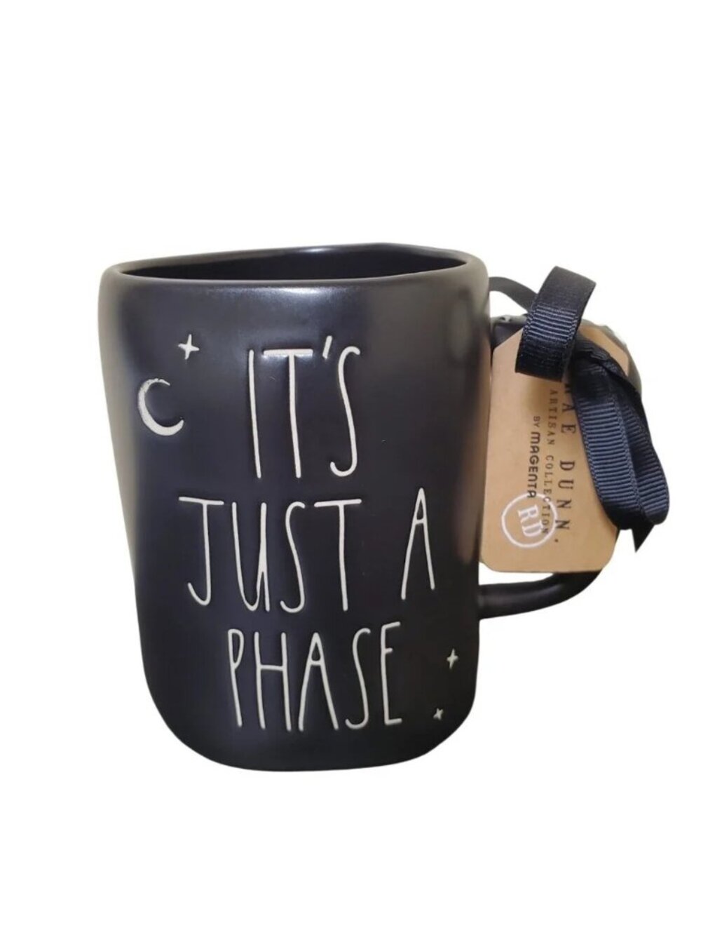 Rae Dunn It's Just a Phase Viral Halloween Witchy Moon Ceramic Coffee Mug NWT